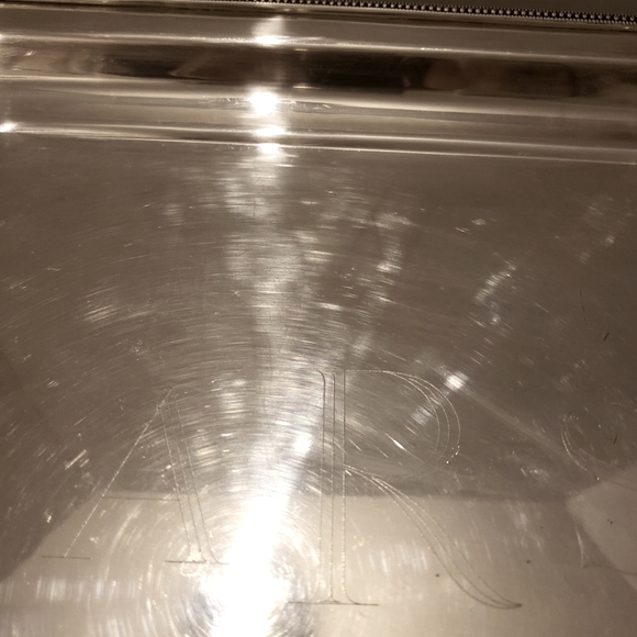 Silverplated Serving Tray with bone like acrylic handles - Picture 3 of 6